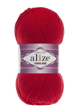 Alize Cotton Gold El Örgü İpi Kırmızı 056