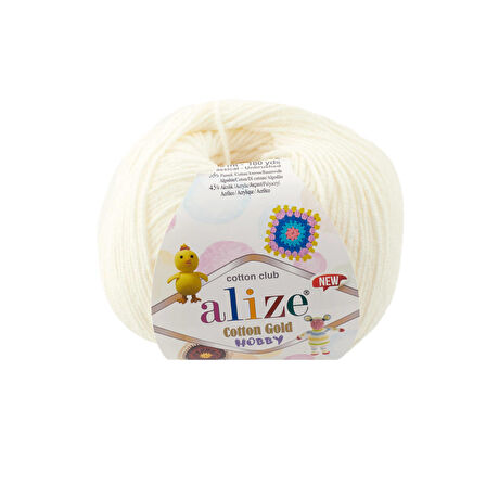 Alize Cotton Gold Hobby New Açık Krem 062