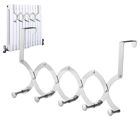 Ayt Sunup SN-24904 Çok Fonksiyonlu 5 Kancalı Katlanabilir Askılık Kapı Arkası Mutfak Banyo Askılığı