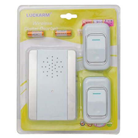 Ayt Powermaster Çift Kumandalı Tek Alıcılı 25 Melodili Kablosuz Kapı Zili 100 Metre Çekim Mesafesi