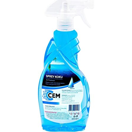 CEM CAR CARE Sprey Koku Air Freshener Okyanus 500 ML