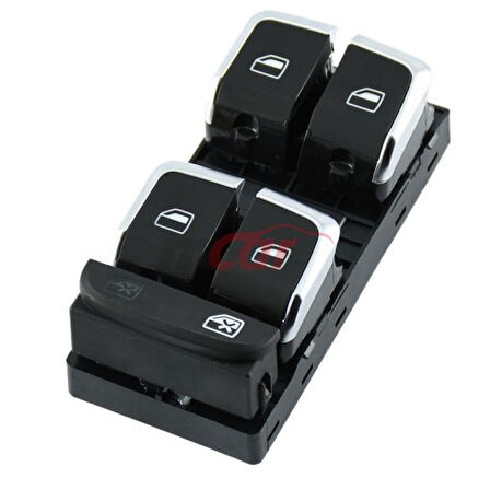 Vag Cam Acma Kapama Ve Emniyet Kilit Anahtarı Dortlu (krom) A4 13>15 A5 12> Q5 13> - Kraw An-1508c