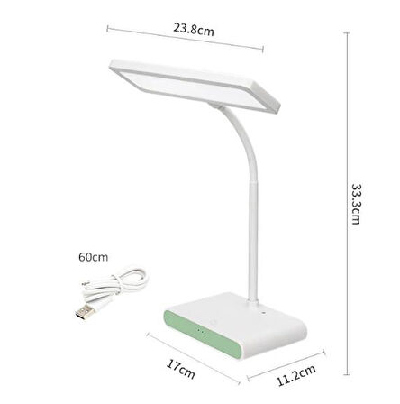 WellHise Weidasi Masa Lambası Type-C Kablolu ve Şarjlı Ledli  Masa Lambası WD-6047