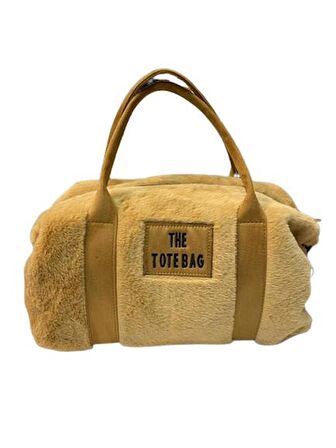 THE TOTE BAG Peluş Askılı Kadın El ve Omuz Çantası