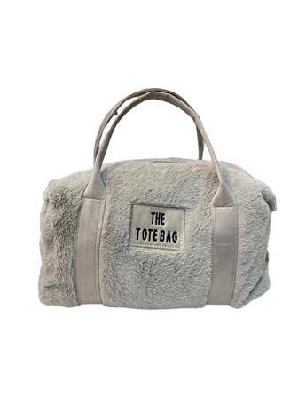 THE TOTE BAG Peluş Askılı Kadın El ve Omuz Çantası