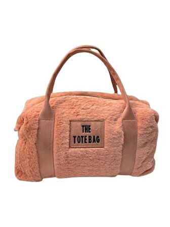 THE TOTE BAG Peluş Askılı Kadın El ve Omuz Çantası