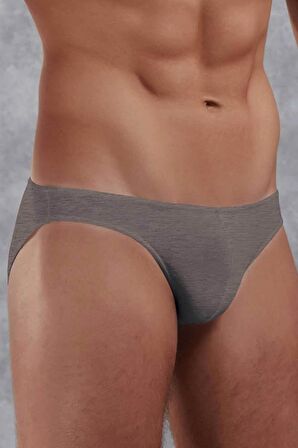 DOREANSE 1281 ERKEK MODAL İNCE BEL BANTLI GRİ MELANJ SLİP