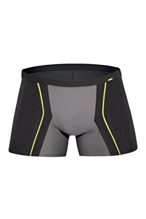 DOREANSE 1720 ERKEK MODAL ÇİZGİLİ TORBALI GRİ BOXER