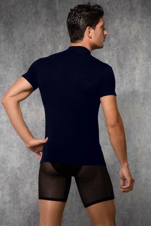 Doreanse Erkek Modal Boğazlı Yaka Kısa Kol T Shirt 2730 Lacivert