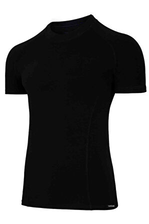 Doreanse Siyah Modal Y. Yaka Kısa Kol Erkek T Shirt 2535