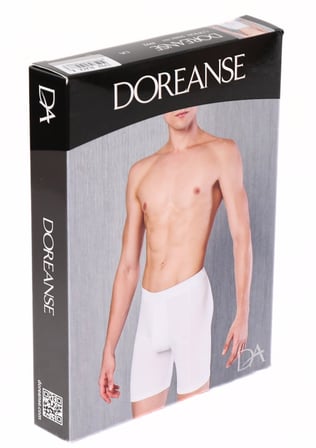 Doreanse Erkek Pamuklu Büyük Beden Uzun Paça Boxer 1792P - Beyaz