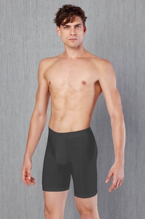 Doreanse Erkek Pamuklu Büyük Beden Uzun Paça Boxer 1792P - Antrasit