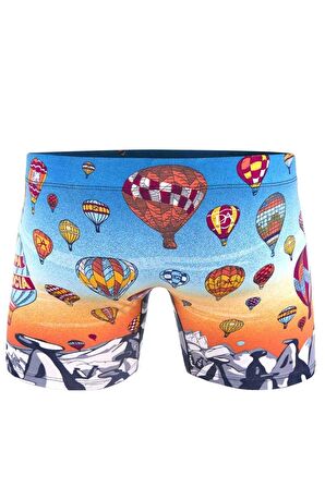 Erkek Modal Çok Renkli Baskılı Torbalı Boxer 1819