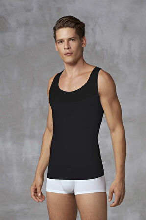 Doreanse Siyah Erkek Pamuklu Vücut Şekillendirici Atlet Korse 5965P