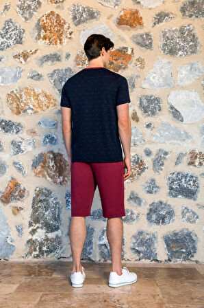 Doreanse 4514 Modal Kısa Kollu Erkek Bermuda Takım BORDO