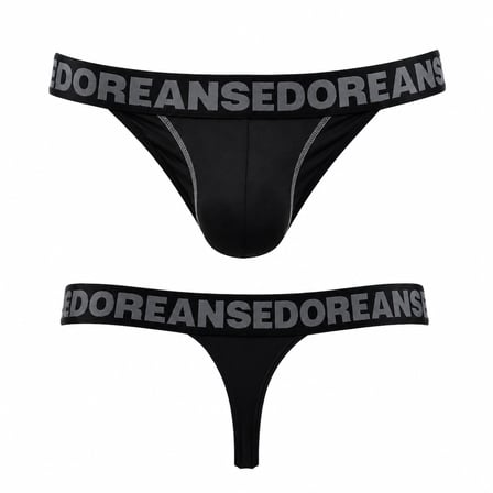 Doreanse Erkek Özel Tasarım Slip Külot Polyester Karışımlı 1036 - Siyah