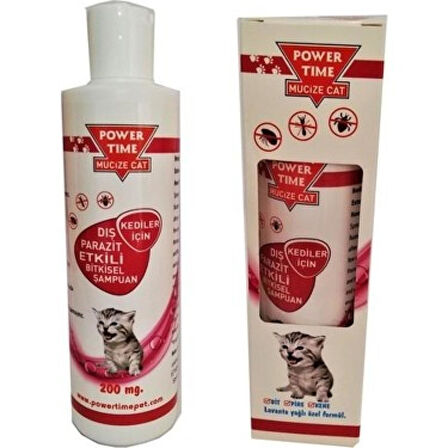 DRY POWER KEDİLER İÇİN DIŞ PARAZİT ŞAMPUANI 200 MG