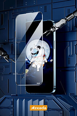 İphone 14 HD Cam Uyumlu Çizilmez Tam Kaplama Ekran Koruyucu Kırılmaz Cam ESD - Metal Kutulu