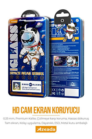 İphone 13 Pro Max Uyumlu HD Premium Çizilmez Tam Kaplama Ekran Koruyucu Kırılmaz Cam - Metal Kutulu