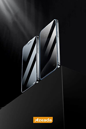 İphone 14 Pro Max Hayalet Privacy Uyumlu Tam Kaplama Ekran Koruyucu Kırılmaz Cam - Metal Kutulu