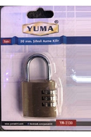 Yuma Şifreli Asma Kilit 30 mm