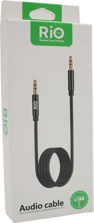 3.5mm Ses Kablosu Siyah Altın Uçlu Kayıpsız Ses İletimi