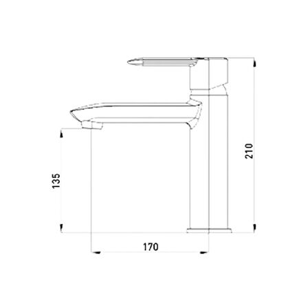 Bocchi Lago 1032-0001 Tek Kumandalı Lavabo Bataryası