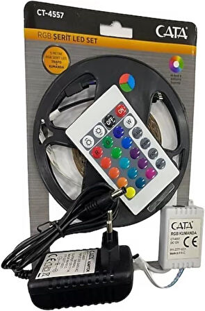 Ct-4557 Rgb Şerit Led Seti (5 Mt Rgb Led+Trafo+Rgb Kumanda)