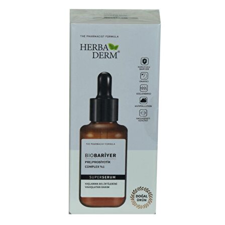 Herbaderm Yaşlanma Karşıtı Mineral 30 Yaş + Gece-Gündüz Yüz ve Boyun Serumu 30 ml 