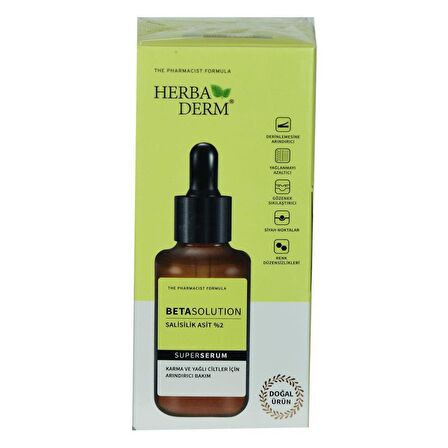 Herbaderm Superserum Betasolution Karma ve Yağlı Ciltler 30ML