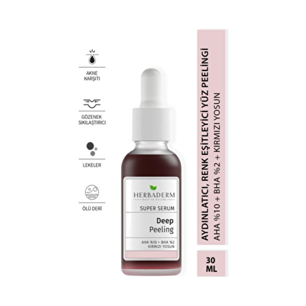 Herbaderm Superserum Kırmızı Yüz Peeling 30 ML