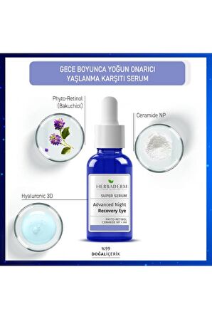 Herbaderm Süper Serum Sıkılaştırıcı Göz Çevresi Gece Serumu 20 ml