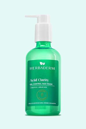 Herbaderm Yağlı ve Sivilceli Ciltler için Yüz Temizleme Jeli 250 ml