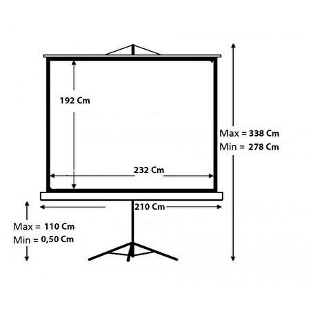 CODEGEN (TX-24) 240X200 TRIPOD PROJEKSIYON PERDESİ