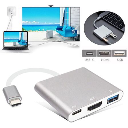 Codegen USB 3.1 Type-C USB 3.0/HDMI Çoklayıcı Adaptör CDG-CNV39