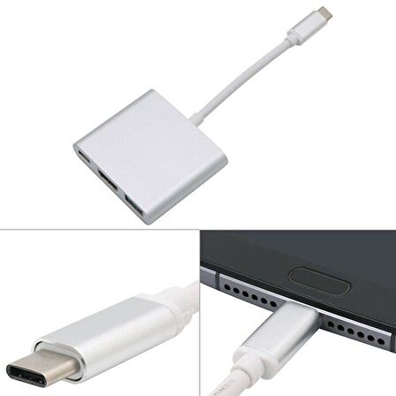 Codegen USB 3.1 Type-C USB 3.0/HDMI Çoklayıcı Adaptör CDG-CNV39