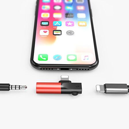 Codegen Apple iPhone Lightning + 3.5mm Stereo Dönüştürücü Çoklayıcı Siyah Adaptör CDG-CNV48