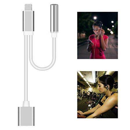 Codegen Apple iPhone Lightning + 3.5mm Stereo Dönüştürücü Çoklayıcı Adaptör CDG-CNV51( Apple Uyumludur.)