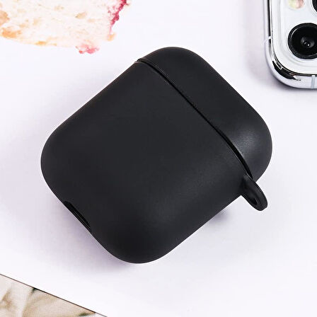 GİYİM & AKSESUAR Apple Airpods Koruyucu Kılıf ve Taşıma Kopçası, Airpods 1.Nesil/2.Nesil Kulaklık Koruma Kılıfı, Airpods icin Yumuşak Silikon Koruyucu Kabı, Airpods Uyumlu Silikon Saklama Kabı (Siyah)