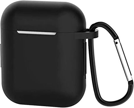 Trend Apple AirPods 2/1 Nesil Uyumlu Kılıf Silicone Fit (Silikon) Black