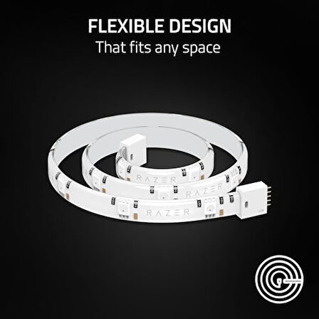Aether Light Strip Extender - RGB LED Işık Şeridi Uzatma (1M / 3ft Genişletici, 8 Genişleticiye Kadar Bağlayın, Esnek Tasarım) Beyaz