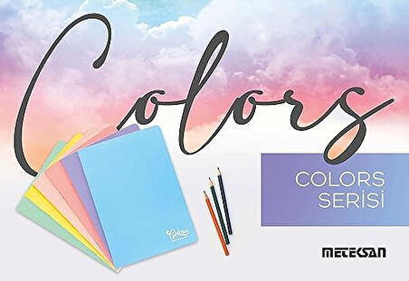 Gri, Sarı 3'lü Paket,Mavi, Kapaklı Defter Çizgisiz Karton 60 Yaprak Serisi, A4 Colors Ofis Yeni