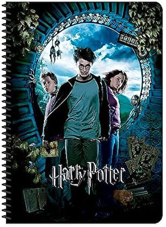 Kapak Defter Spiralli Karton Yapraklı Çizgili A4 60 Harry Potter Color Yeni