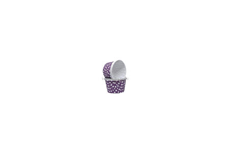 Hediye Sepeti 50'li Mor Puantiyeli Muffin Kek Kalıbı, Kek Kapsülü Cupcake Kalıbı, Airfryer Uyumlu