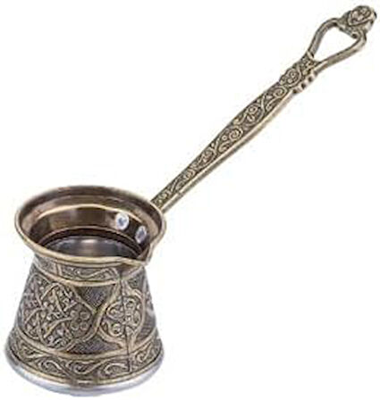 1 Zamak Döküm Kahve Cezvesi 1-2 Kişilik Yeşil Renk