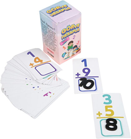 ve Hesapla Matematik Öğrenme Oyunu - Montessori Matematik Toplama ve Çıkarma Öğrenme - Kreş Ana Sınıfı 1.Sınıf Çocuklar İçin Eğitici Zeka Kutu Oyunu