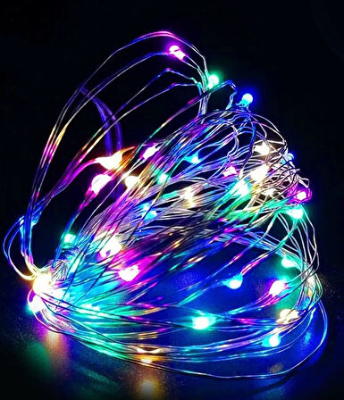 Peri led 3/5/10 Metre RGB Noel Işığı Ağaç Süsleme (1 Adet, 10 Metre)
