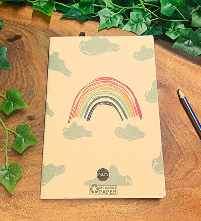 Tasarımlı Geri Dönüşümlü Kraft Defter