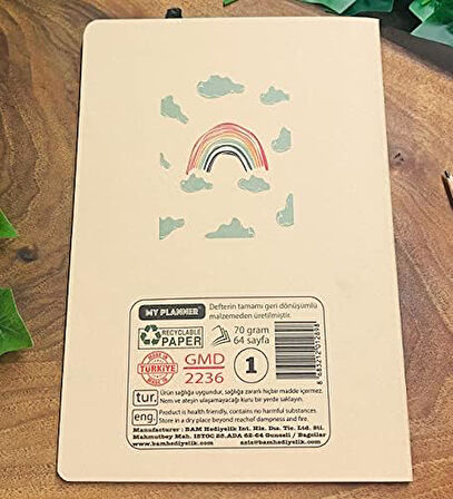 Tasarımlı Geri Dönüşümlü Kraft Defter