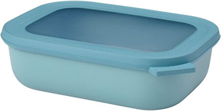 - Multi Bowl Cirqula Rectangular - Kapaklı saklama kabı - Buzdolabı için hava geçirmez saklama kutusu, mikrodalga fırın kabı ve saklama kabı olarak uygundur - 1000 ml - Nordic Green